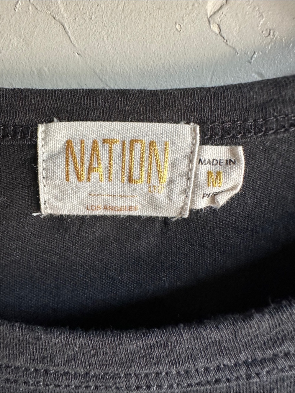 Nation LTD Black Pima Cotton Puff Sleeve Tee Minimalist Elevated Basic M - Picture 5 of 9